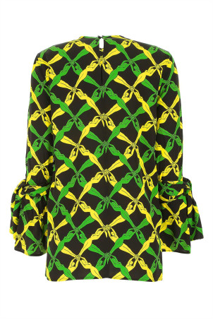 Блуза з принтом з віскози BOTTEGA VENETA (651003V0G60) Блуза з принтом з віскози BOTTEGA VENETA (651003V0G60)