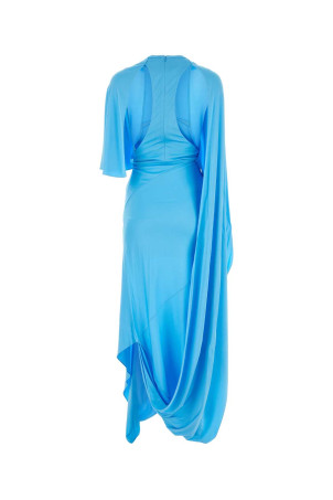 Світло-блакитна довга сукня STELLA McCARTNEY (6A02073BU359)