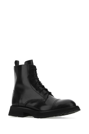 Чорні шкіряні черевики Чорні ALEXANDER MCQUEEN (708172WIC61) Чорні шкіряні черевики Чорні ALEXANDER MCQUEEN (708172WIC61)