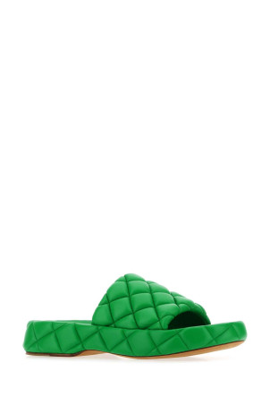 Grass green leather Padded sandals BOTTEGA VENETA (708885VBRR0) Grass green leather Padded sandals BOTTEGA VENETA (708885VBRR0)