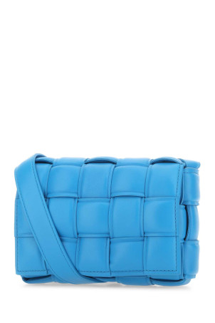 Мини-сумка через плечо из кожи наппа бирюзового цвета с мягкой кассетой BOTTEGA VENETA (717506VCQR1) Мини-сумка через плечо из кожи наппа бирюзового цвета с мягкой кассетой BOTTEGA VENETA (717506VCQR1)