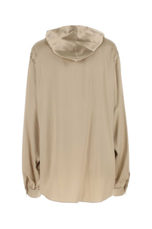Рубашка-сорочка из атласа капучино, oversize, BALENCIAGA (725063TAC61) Рубашка-сорочка из атласа капучино, oversize, BALENCIAGA (725063TAC61)