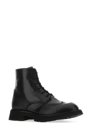 Чорні шкіряні черевики Punk Worker Чорні ALEXANDER MCQUEEN (727824WHSWL) Чорні шкіряні черевики Punk Worker Чорні ALEXANDER MCQUEEN (727824WHSWL)