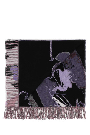 Embroidered wool blend blanket ALEXANDER MCQUEEN (7304513200Q)