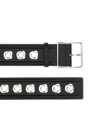 Черный кожаный ремень Black ALEXANDER MCQUEEN (7334091BRCC) Черный кожаный ремень Black ALEXANDER MCQUEEN (7334091BRCC)