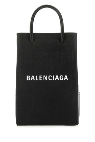 Черный кожаный чехол для телефона Black BALENCIAGA (7577730AI2N)