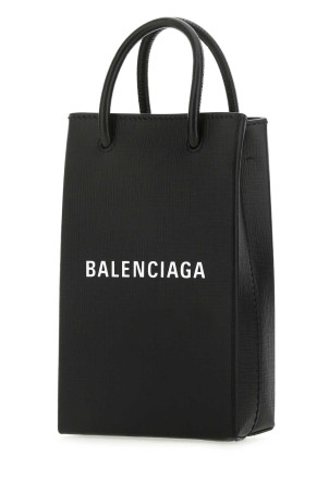 Черный кожаный чехол для телефона Black BALENCIAGA (7577730AI2N)