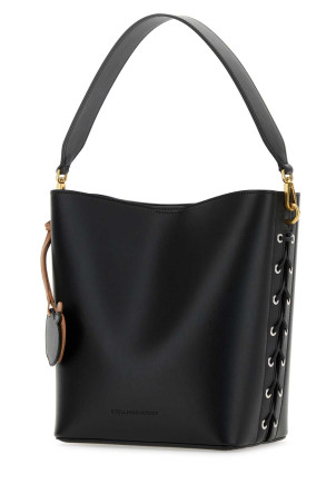 Черная сумка-ведро Frayme с черным альтернативным покрытием STELLA McCARTNEY (7B0108WP0380) Черная сумка-ведро Frayme с черным альтернативным покрытием STELLA McCARTNEY (7B0108WP0380)