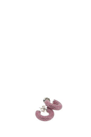 Embellished metal mini Cameron earrings Pink AMINA MUADDI (CAMERONHOOPMINI) Embellished metal mini Cameron earrings Pink AMINA MUADDI (CAMERONHOOPMINI)