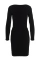 Ribbed viscose dress Black