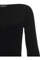 Ribbed viscose dress Black