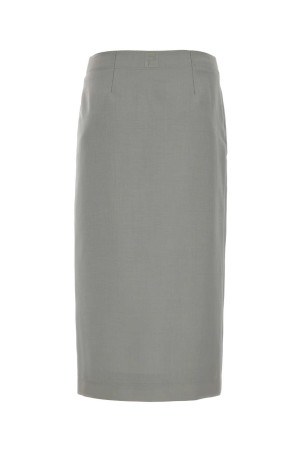 Light grey mohair blend skirt FENDI (FQ7572S9A) Light grey mohair blend skirt FENDI (FQ7572S9A)