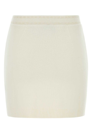 White cashmere blend mini skirt FENDI (FZQ758ASJJ) White cashmere blend mini skirt FENDI (FZQ758ASJJ)