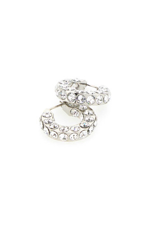 Embellished metal small Jaheel earrings AMINA MUADDI (JAHHOOPSMALL) Embellished metal small Jaheel earrings AMINA MUADDI (JAHHOOPSMALL)