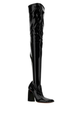 Black latex Marine boots Black AMINA MUADDI (MARINESTRETCHTHIBOOT) Black latex Marine boots Black AMINA MUADDI (MARINESTRETCHTHIBOOT)