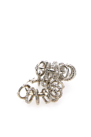 Silver metal Multi Ring earrings AMINA MUADDI (MULTIRINGHOOPBIG) Silver metal Multi Ring earrings AMINA MUADDI (MULTIRINGHOOPBIG)