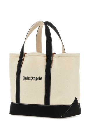 Сумка для покупок з полотна кольору слонової кістки PALM ANGELS (PWNA057F23FAB001)