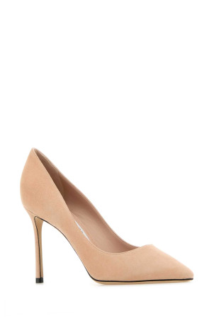 Туфли из розовой замши Romy 85, бежевые JIMMY CHOO (ROMY85KDU) Туфли из розовой замши Romy 85, бежевые JIMMY CHOO (ROMY85KDU)