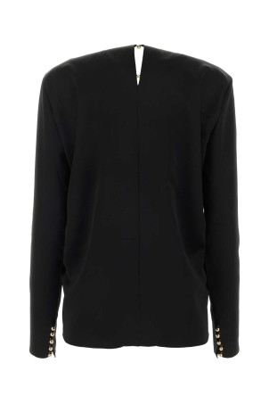 Блузка из черной триацетатной смеси LANVIN (RWTO00045822H23) Блузка из черной триацетатной смеси LANVIN (RWTO00045822H23)