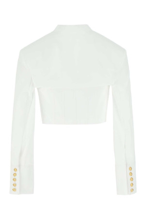 Біла сорочка з попліну BALMAIN (YF0HQ000CC52) Біла сорочка з попліну BALMAIN (YF0HQ000CC52)