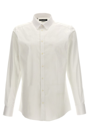 Logo embroidery shirt White Logo embroidery shirt White