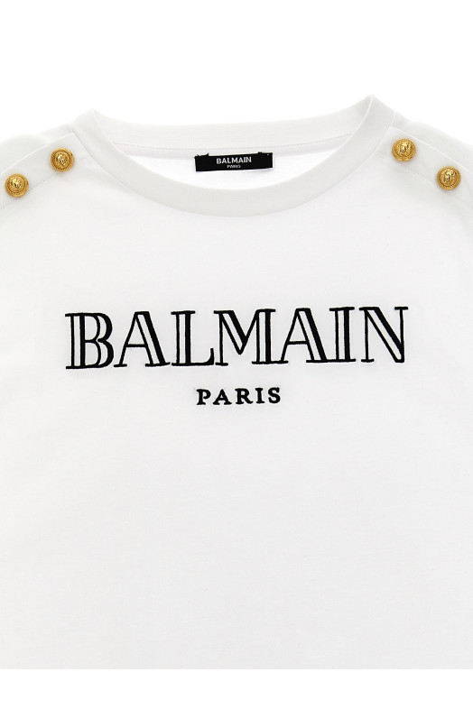 Футболка BALMAIN KIDS 'Balmain Vintage' чорно-сіра BW8A21Z0116100OR Футболка BALMAIN KIDS 'Balmain Vintage' чорно-сіра BW8A21Z0116100OR