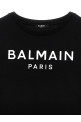Футболка з тисненням логотипу чорно-сіра BALMAIN KIDS BW8A61Z0082930BC Футболка з тисненням логотипу чорно-сіра BALMAIN KIDS BW8A61Z0082930BC