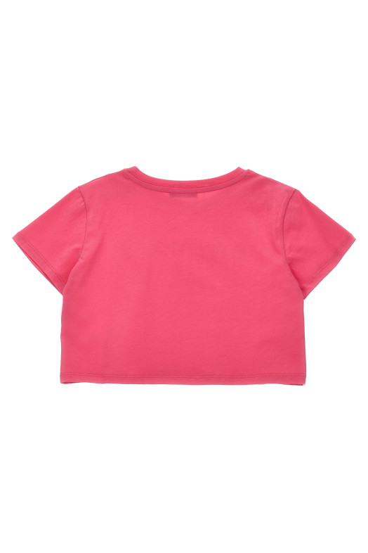 Футболка з тисненням логотипу Fuchsia BALMAIN KIDS BW8A61Z008250VRS Футболка з тисненням логотипу Fuchsia BALMAIN KIDS BW8A61Z008250VRS