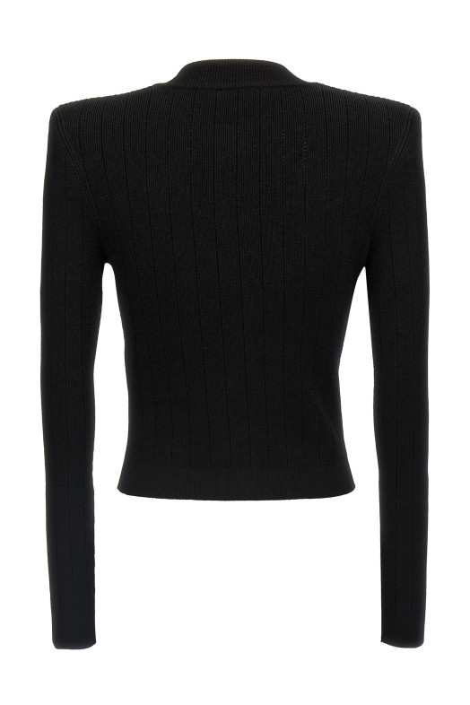 Кардиган BALMAIN 'Chiocciola' Чорний DF1KL007KB070PA Кардиган BALMAIN 'Chiocciola' Чорний DF1KL007KB070PA