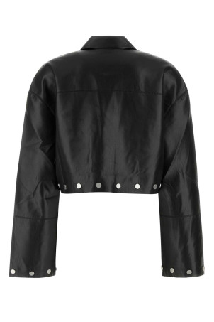 Чорна сорочка Kassie з синтетичної шкіри Black NANUSHKA (NW24FWSH31100) Чорна сорочка Kassie з синтетичної шкіри Black NANUSHKA (NW24FWSH31100)