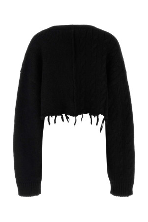 Чорний кардиган з суміші альпаки Black VETEMENTS (WA65KN276B) Чорний кардиган з суміші альпаки Black VETEMENTS (WA65KN276B)