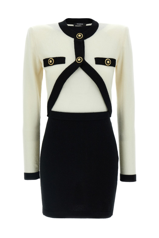 'Filo Leone Catena' dress Black-grey 'Filo Leone Catena' dress Black-grey