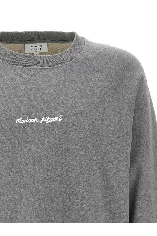 Світшот з вишивкою логотипу Сірий MAISON KITSUNE OM00309KM0001H131 Світшот з вишивкою логотипу Сірий MAISON KITSUNE OM00309KM0001H131