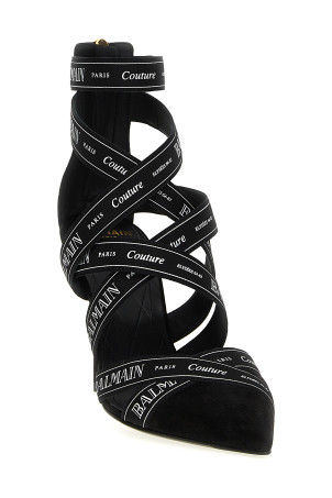 Черные туфли BALMAIN 'Couture Ribbon-Print' EN1UH092TKWB0PA Черные туфли BALMAIN 'Couture Ribbon-Print' EN1UH092TKWB0PA