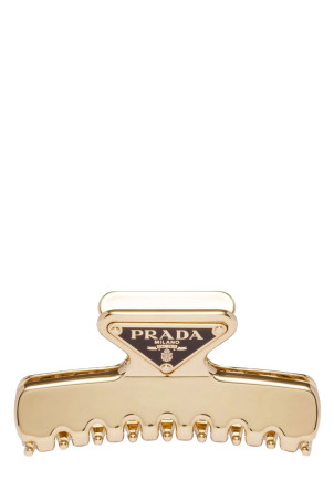 Затискач для волосся з логотипом трикутника Золото PRADA 1IF1032BA6F0056 Затискач для волосся з логотипом трикутника Золото PRADA 1IF1032BA6F0056