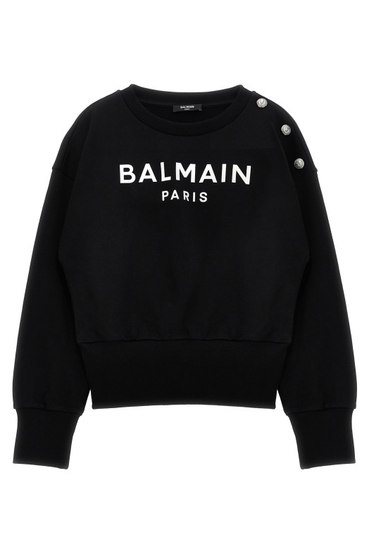 Толстовка с логотипом Черный BALMAIN KIDS BW4A80Z0081930AG Толстовка с логотипом Черный BALMAIN KIDS BW4A80Z0081930AG