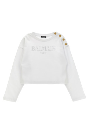 Толстовка BALMAIN KIDS 'Balmain Vintage' Белый BW4B00Z0081100 Толстовка BALMAIN KIDS 'Balmain Vintage' Белый BW4B00Z0081100