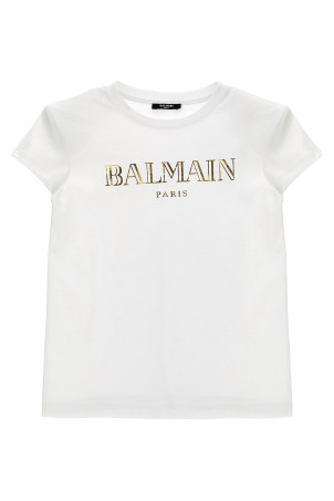 Футболка з логотипом Біла BALMAIN KIDS BW8A91Z0082100OR Футболка з логотипом Біла BALMAIN KIDS BW8A91Z0082100OR