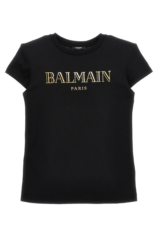 Футболка з логотипом чорна BALMAIN KIDS BW8A91Z0082930OR Футболка з логотипом чорна BALMAIN KIDS BW8A91Z0082930OR