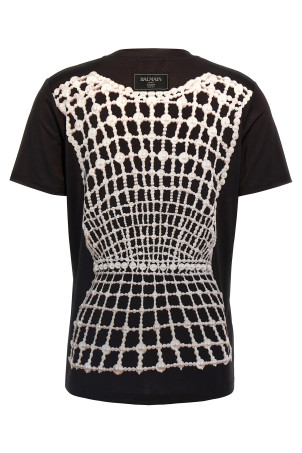 Футболка Trompe l'oeil Черный BALMAIN EF1EF000GE48EAB Футболка Trompe l'oeil Черный BALMAIN EF1EF000GE48EAB