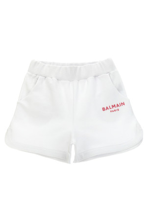 Шорти з тисненням логотипу Білий BALMAIN KIDS BW6B29Z0081100FU Шорти з тисненням логотипу Білий BALMAIN KIDS BW6B29Z0081100FU