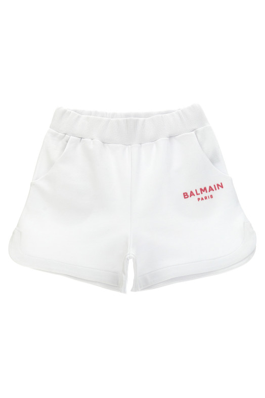 Шорти з тисненням логотипу Білий BALMAIN KIDS BW6B29Z0081100FU Шорти з тисненням логотипу Білий BALMAIN KIDS BW6B29Z0081100FU