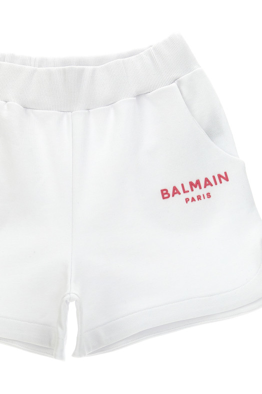 Шорти з тисненням логотипу Білий BALMAIN KIDS BW6B29Z0081100FU Шорти з тисненням логотипу Білий BALMAIN KIDS BW6B29Z0081100FU