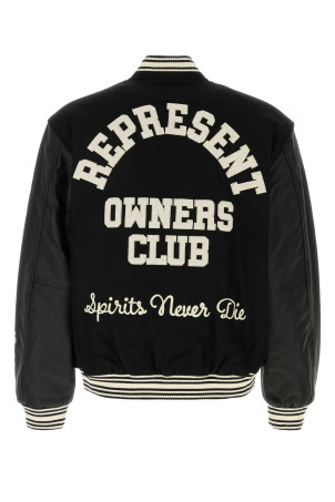 Чорна фетрова куртка-бомбер Represent Owners Club (MLM100231) Чорна фетрова куртка-бомбер Represent Owners Club (MLM100231)
