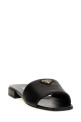 Шкіряні босоніжки з логотипом Чорний PRADA 1XX714F0102DL8F0002 Шкіряні босоніжки з логотипом Чорний PRADA 1XX714F0102DL8F0002