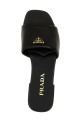 Шкіряні босоніжки з логотипом Чорний PRADA 1XX714F0102DL8F0002 Шкіряні босоніжки з логотипом Чорний PRADA 1XX714F0102DL8F0002