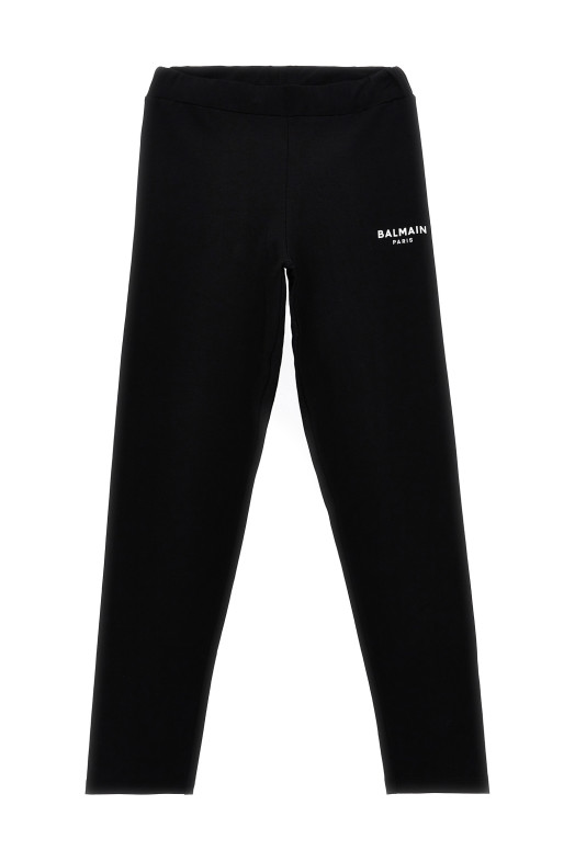 Легінси з логотипом чорно-сірі BALMAIN KIDS BW6B10Z2389930BC Легінси з логотипом чорно-сірі BALMAIN KIDS BW6B10Z2389930BC