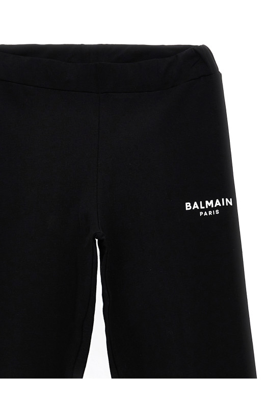 Легінси з логотипом чорно-сірі BALMAIN KIDS BW6B10Z2389930BC Легінси з логотипом чорно-сірі BALMAIN KIDS BW6B10Z2389930BC