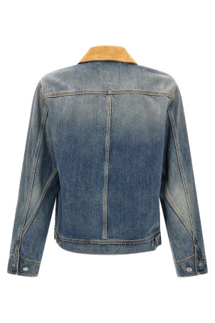 Suede denim jacket Blue Suede denim jacket Blue