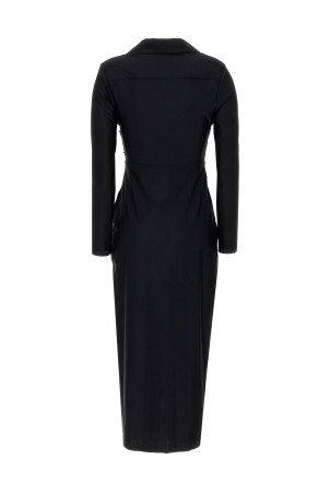 Платье SELF PORTRAIT 'Black Jersey Cut Out Midi' Черный RS24021MBBLACK Платье SELF PORTRAIT 'Black Jersey Cut Out Midi' Черный RS24021MBBLACK